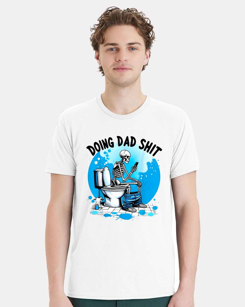 Doing Dad Sh*t Funny Fathers Day Gift For Father T shirt Skull Blue Version 3