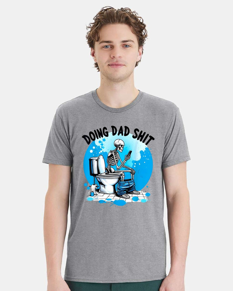 Doing Dad Sh*t Funny Fathers Day Gift For Father T shirt Skull Blue Version 3