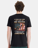 Christian Mens T-shirt Child of God Man of Faith America USA Short Sleeve Shirt