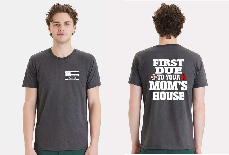 Firefighter Tshirt Balls Deep in your First Due Printed Firefighter Shirt