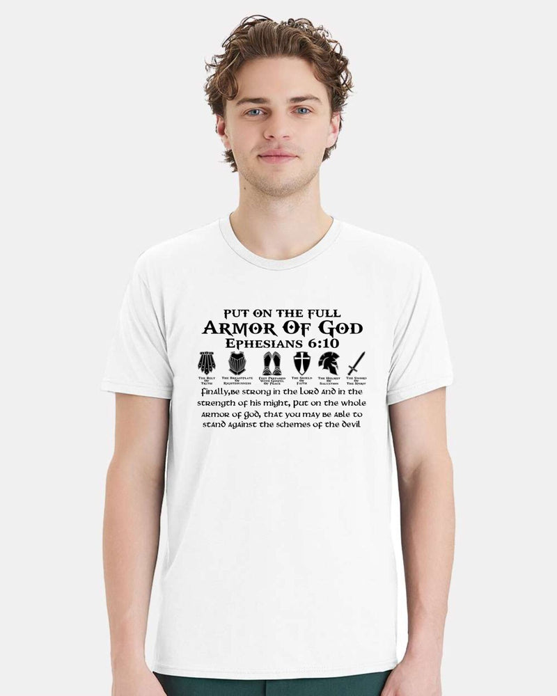 Men's Christian Tshirt Put on the full armor of God Short Sleeve Mens Tshirt