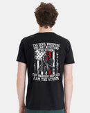 Christian Mens T-shirt "Can't Withstand the Storm" Black Short Sleeve Shirt