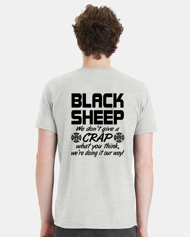 Firefighter Tshirt - Black Sheep "We're doing it our way" Fire Department Tshirt