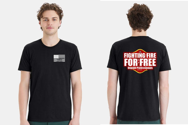 Firefighter T-shirt Fighting Fire for Free Printed Firefighter Shirt with Front