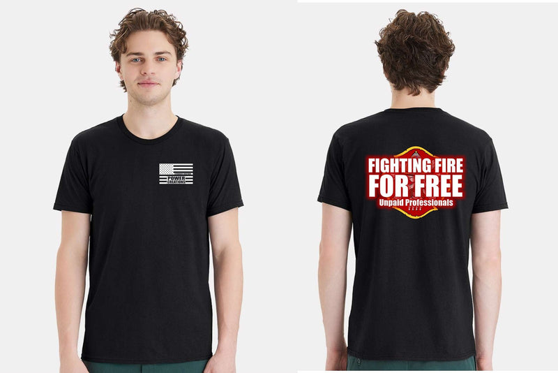 Firefighter T-shirt Fighting Fire for Free Printed Firefighter Shirt with Front