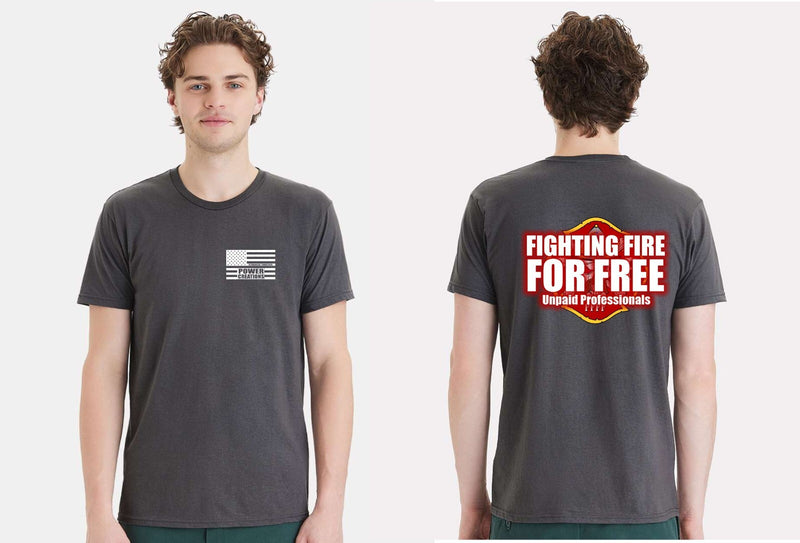 Firefighter Tshirt Fighting Fire for Free Volunteer Firefighter Printed Shirt