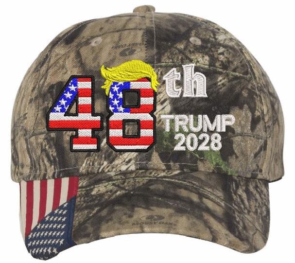 Trump 2028 Hat President 48th USA Make America Great Again MAGA Adjustable Hat