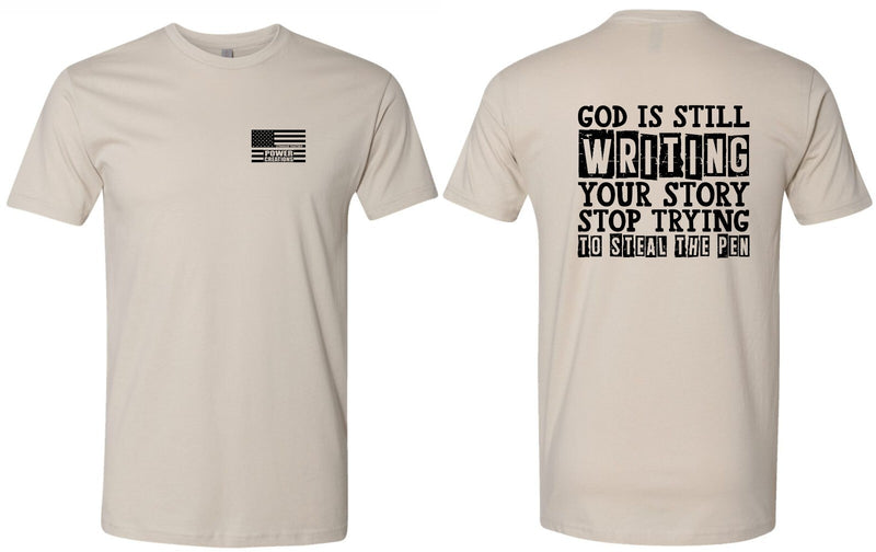 Christian Mens Tshirt God is Still Writing your Story Jesus Christian Tshirt