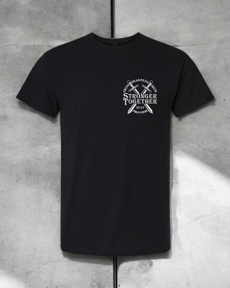 Christian Men's T-Shirt "WHERE THERE IS NO MAN, BE THE MAN" Proverbs 27:17 Shirt