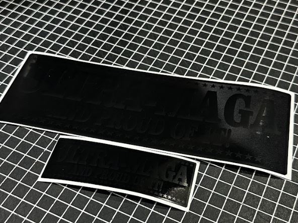 Trump 2024 Bumper Window Sticker/Magnet - BLACKOUT REFLECTIVE "Ultra Maga"