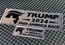 Trump 2024 Bumper Window Sticker/Magnet BLACKOUT REFLECTIVE "Take America Back"