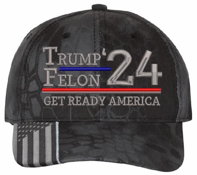 Convicted Felon Trump 2024 Embroidered Hat - USA300 MAGA Trump Hat Save America