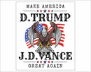 Trump Vance 2024 Bumper Sticker or Auto Magnet MAGA Make America Great Trump