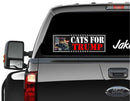 Political Bumper Sticker - Cats for TMP Bumper Sticker Trump Vance 2024 MAGA Save America MV1