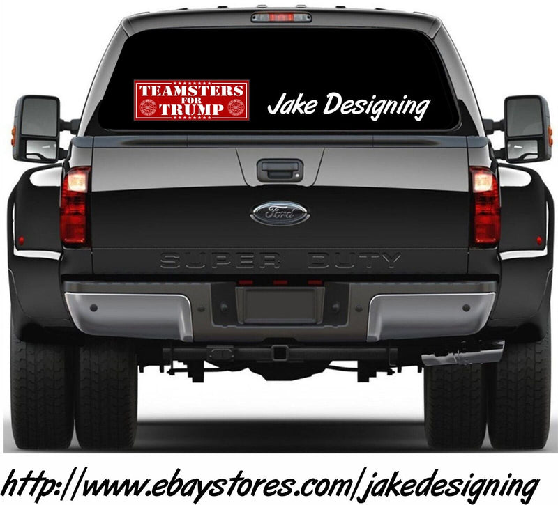 Teamsters for Donald Trump Bumper Sticker Red UAW Design