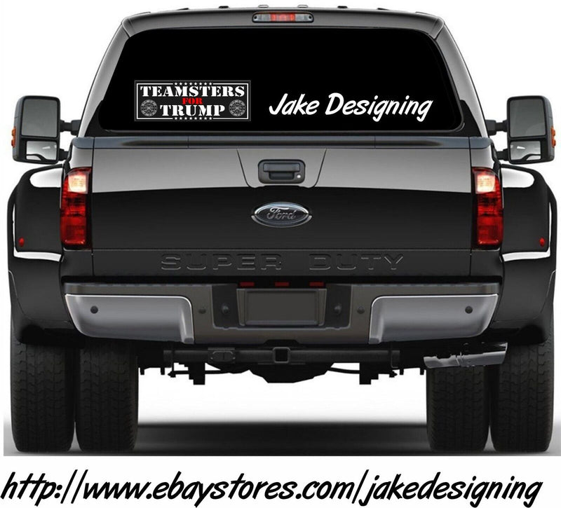 Teamsters for Donald Trump Bumper Sticker Black UAW Design