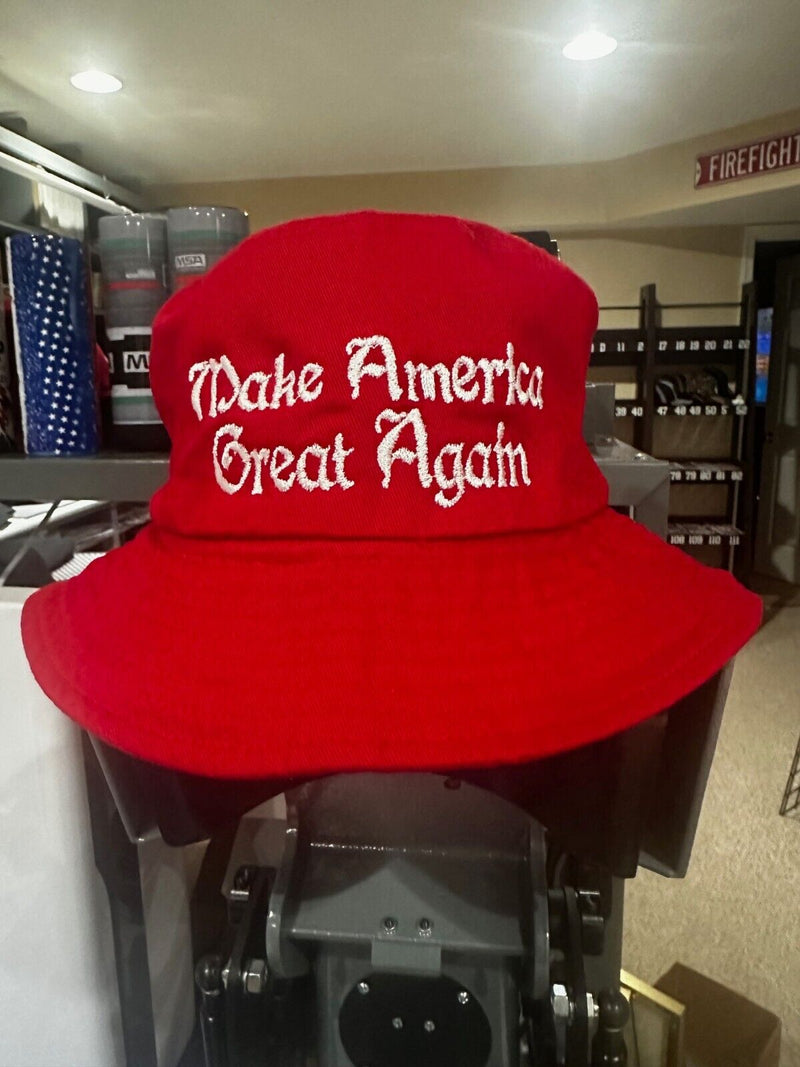 Trump 2024 Hat - Red Boonie Hat with White Embroidery Trump Vance MAGA Hat Trump