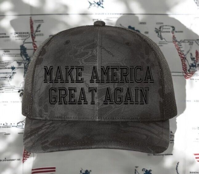 Make America Great Again Hat Blackout Richardson 112P Kryptek Typhon Trump Hat