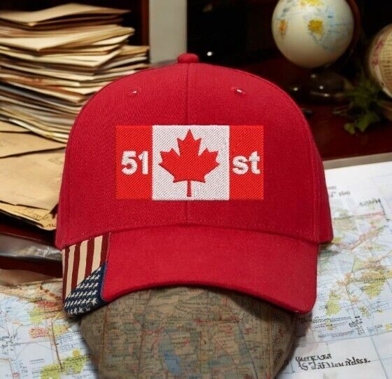 Make Canada Great Again Hat 51st state Trump 2024 AM350 Mesh Back Embroidered