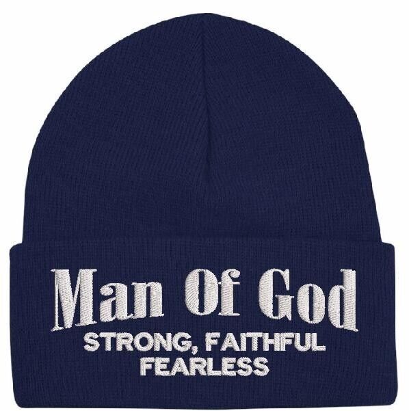Man Of God Hat Prayers Jesus Christ Church Faith Fearless Christian Winter Hat