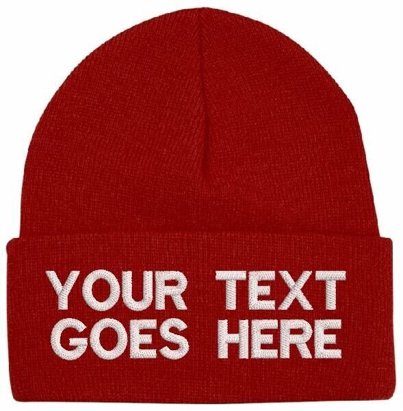CUSTOM Embroidered Cuffed Beanie Winter Hat Embroidered Beanie Winter Custom Hat
