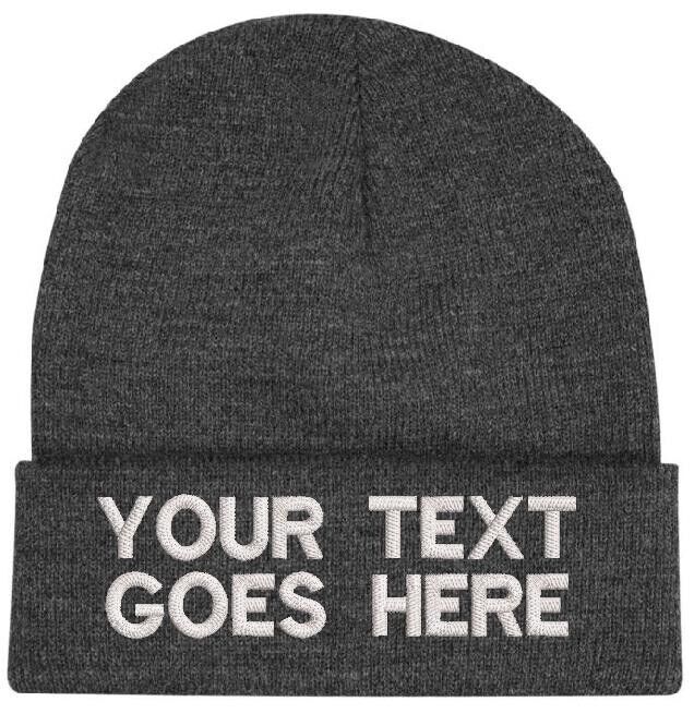 CUSTOM Embroidered Cuffed Beanie Winter Hat Embroidered Beanie Winter Custom Hat