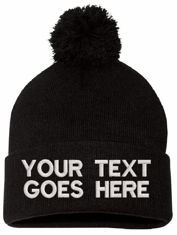 CUSTOM Embroidered Cuffed Beanie Winter Hat Embroidered Beanie Winter Custom Hat