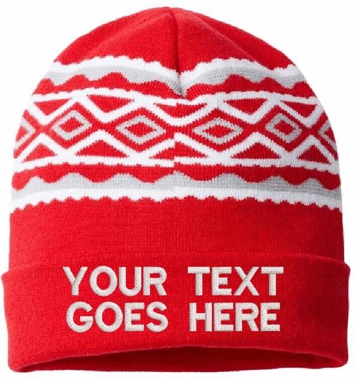 CUSTOM Embroidered Cuffed Beanie Winter Hat Embroidered Beanie Winter Custom Hat