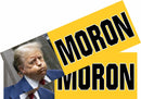 ANTI TRUMP Bumper Sticker or Magnet PAIR - MORON - ANTI Trump Sticker or Magnet