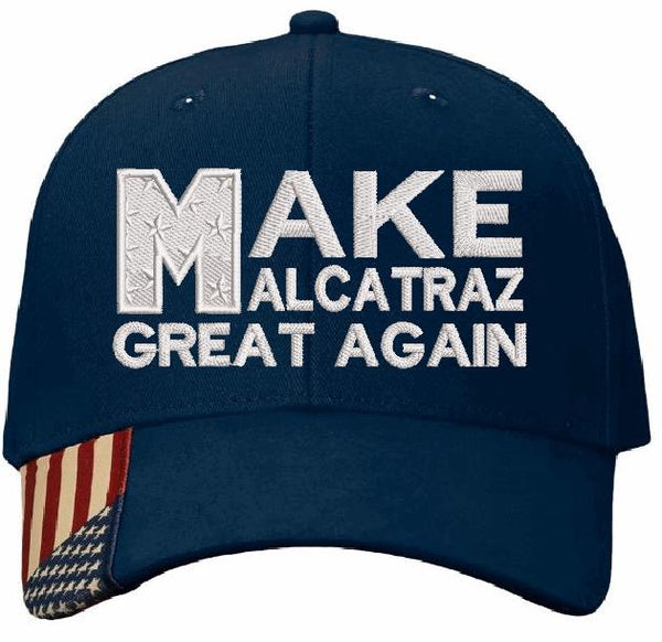 Make Alcatraz Great Again Hat Embroidered Adjustable Hat Navy Hat