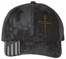 Christian Hats for Men Women Jesus 3 Nail Cross Hat Premium Snapback with Free 4" Decal Machine Washable Versatile Style