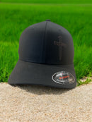 Jesus 3 Nail Cross Leatherette Badge Black Hat Option with FREE 4" 3 Nail Cross Decal in Black