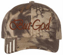 Christian Hats for Men Women BUT GOD Embroidered Hat with FREE 4" 3 Nail Cross Decal