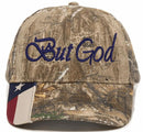 Christian Hats for Men Women BUT GOD Embroidered Hat with FREE 4" 3 Nail Cross Decal