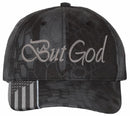 Christian Hats for Men Women BUT GOD Embroidered Hat with FREE 4" 3 Nail Cross Decal