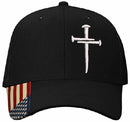 Christian Hats for Men Women Jesus 3 Nail Cross Hat Premium Snapback with Free 4" Decal Machine Washable Versatile Style