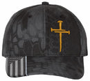 Christian Hats for Men Women Jesus 3 Nail Cross Hat Premium Snapback with Free 4" Decal Machine Washable Versatile Style