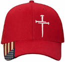 Christian Hats for Men Women Jesus 3 Nail Cross Hat Premium Snapback with Free 4" Decal Machine Washable Versatile Style