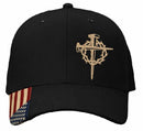 Jesus 3 Nail Cross with Crown Embroidered Adjustable Christ Jesus Hat - Casual Christian Snapback for Men & Women with Free 4" 3 Nail Decal