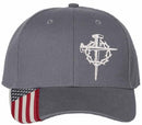 Jesus 3 Nail Cross with Crown Embroidered Adjustable Christ Jesus Hat - Casual Christian Snapback for Men & Women with Free 4" 3 Nail Decal