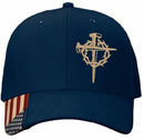 Jesus 3 Nail Cross with Crown Embroidered Adjustable Christ Jesus Hat - Casual Christian Snapback for Men & Women with Free 4" 3 Nail Decal