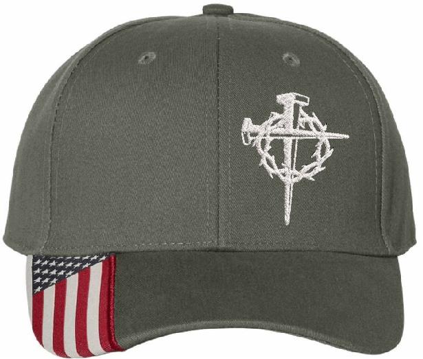 Jesus 3 Nail Cross with Crown Embroidered Adjustable Christ Jesus Hat - Casual Christian Snapback for Men & Women with Free 4" 3 Nail Decal