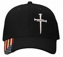 Christian Hats for Men Women Jesus 3 Nail Cross Hat Premium Snapback with Free 4" Decal Machine Washable Versatile Style