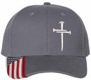 Christian Hats for Men Women Jesus 3 Nail Cross Hat Premium Snapback with Free 4" Decal Machine Washable Versatile Style