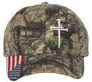 Christian Hats for Men Women Jesus 3 Nail Cross Hat Premium Snapback with Free 4" Decal Machine Washable Versatile Style