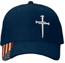 Christian Hats for Men Women Jesus 3 Nail Cross Hat Premium Snapback with Free 4" Decal Machine Washable Versatile Style