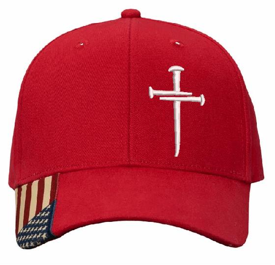 Christian Hats for Men Women Jesus 3 Nail Cross Hat Premium Snapback with Free 4" Decal Machine Washable Versatile Style