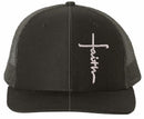 Christian Hats for Men Women Jesus 3 Nail FAITH Cross Embroidered Hat with FREE 4" 3 Nail Cross Decal