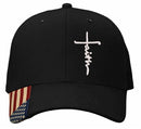 Christian Hats for Men Women Jesus 3 Nail FAITH Cross Embroidered Hat with FREE 4" 3 Nail Cross Decal
