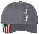 Christian Hats for Men Women Jesus 3 Nail FAITH Cross Embroidered Hat with FREE 4" 3 Nail Cross Decal